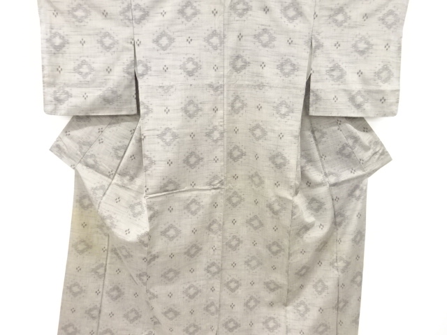 JAPANESE KIMONO / ANTIQUE KIMONO / SILK / FUSHI TSUMUGI / WOVEN RHOMBUS